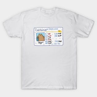 Capybara California Driver License T-Shirt